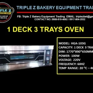 1 Deck 3 Trays Oven